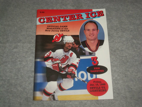 1999 JANUARY 15 CENTER ICE MAGAZINE - NJ DEVILS VS. TAMPA BAY LIGHTNING -ST 6863