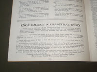 1963 KNOX COLLEGE DIRECTORY 1837-1963 - SOFTCOVER - GALESBURG ILLINOIS - KD 4634