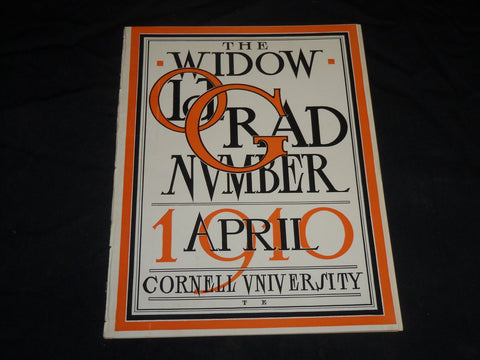 1910 APRIL WIDOW CORNELL UNIVERSITY MAGAZINE - OLD GRAD NUMBER - J 5742