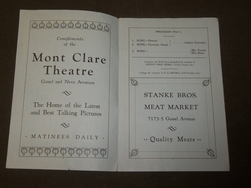 1930 THE CROSS-ROADS STORE - HARRIETT E. SAYRE SCHOOL PROGRAM - J 3574