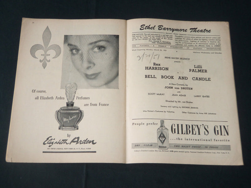 1950-1956 PLAYBILL PROGRAMS LOT OF 9 - ETHEL MERMAN - REX HARRISON - J 3892