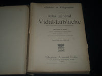 1933 HISTOIRE ET GEOGRAPHIE ATLAS GENERAL VIDAL LABLACHE PARIS FRANCE - KD 3027