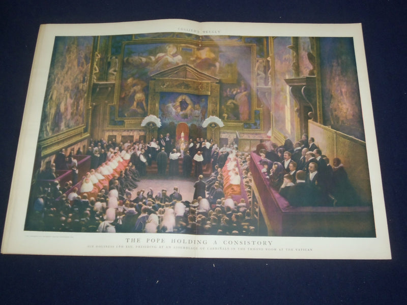 1903 JULY 18 COLLIER'S MAGAZINE - POPE LEO XIII AT PRAYER - ST 6673
