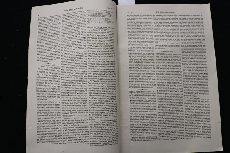 1896 JULY 9 THE CONGREGATIONALIST MAGAZINE - HARRIET BEECHER STOWE COVER- K 2482