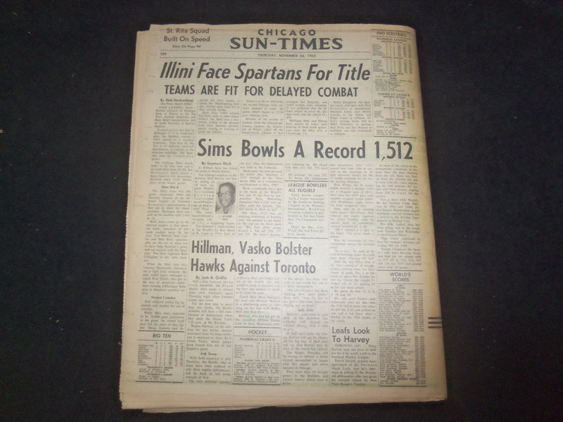 1963 NOV 28 CHICAGO SUN-TIMES NEWSPAPER- LBJ STATE OF THE UNION ADDRESS- NP 8046
