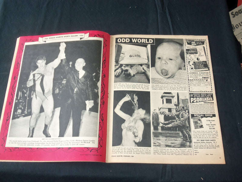 1964 FEBRUARY THE NATIONAL POLICE GAZETTE MAGAZINE - GERALDINE CHAPLIN - B 5723