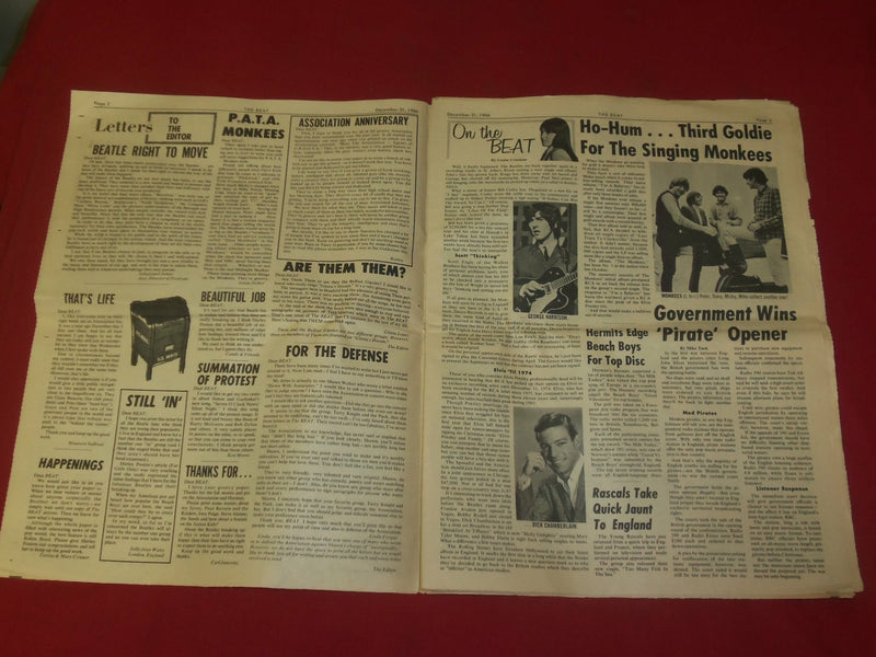 1966 DEC 31 THE BEAT NEWSPAPER- PAUL MCCARTNEY -PHOTOS, ARTICLES & ADS - NP 3910