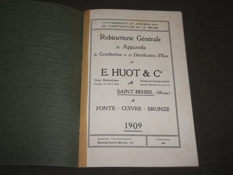 1909 E. HOUT & CIE ROBINETTERIE GENERALE CANALISATION FRENCH CATALOGUE - FR 603