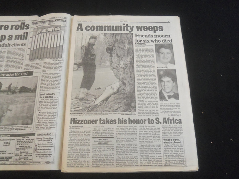 1991 NOV 11 NEW YORK DAILY NEWS NEWSPAPER - ROBERT MAXWELL FAREWELL - NP 5880