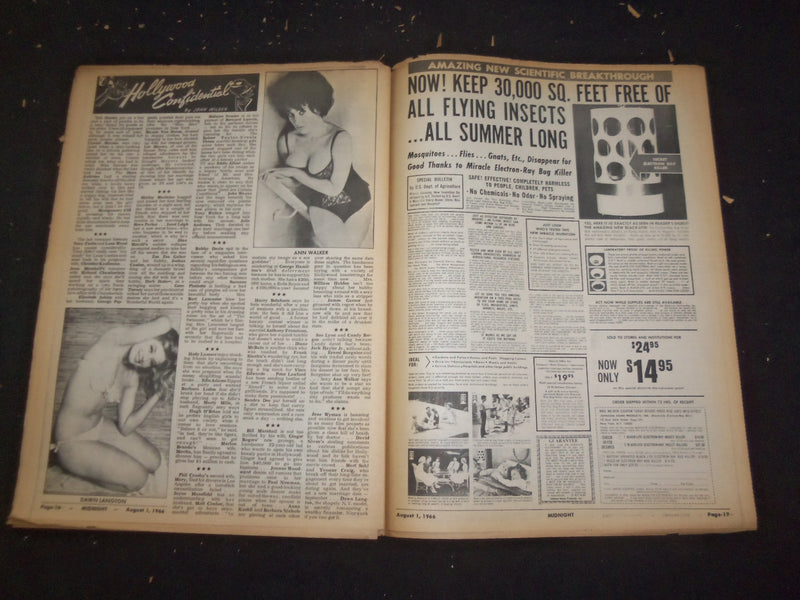 1966 AUGUST 1 MIDNIGHT NEWSPAPER - HAMMERS NAILS INTO HIS HANDS - NP 7366