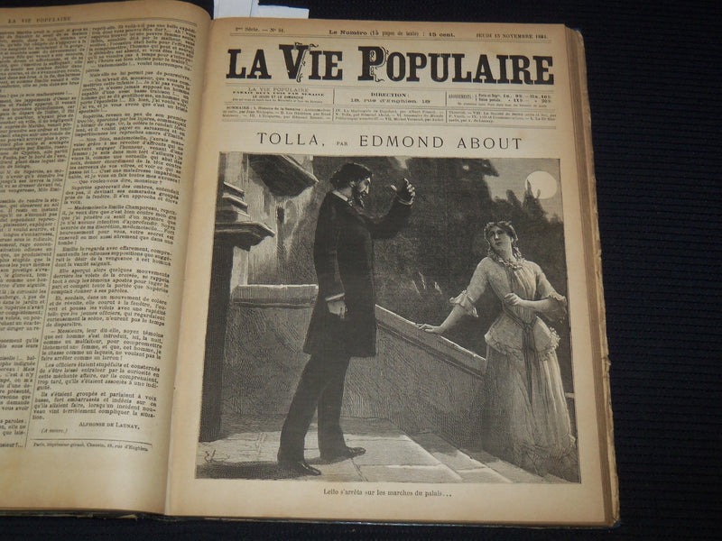 1884 OCTOBER-DECEMBER LA VIE POPULAIRE FRENCH MAGAZINE BOUND VOLUME - KD 7462F