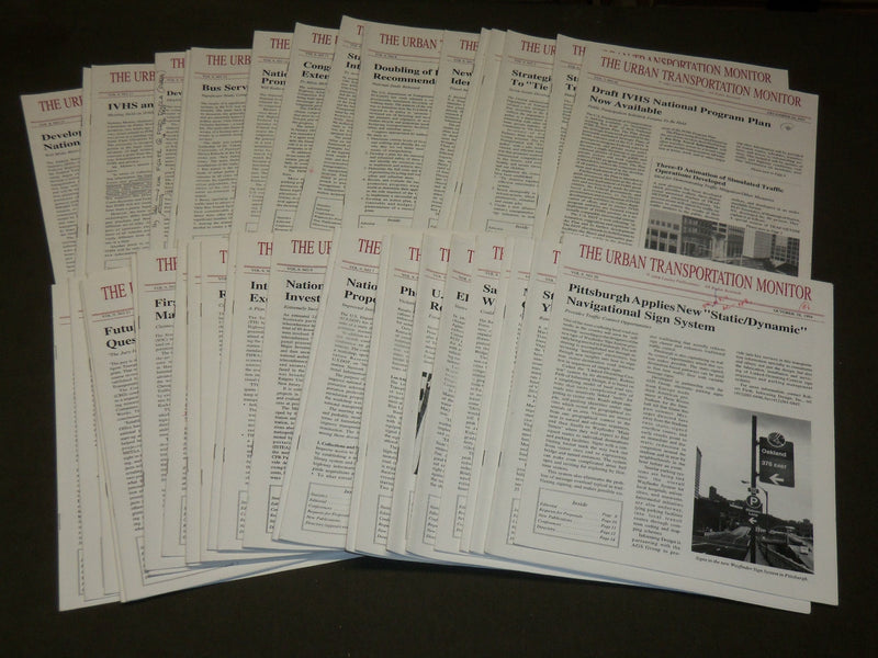1993-1996 THE URBAN TRANSPORTATION MONITOR MAGAZINE LOT OF 42 - O 3259