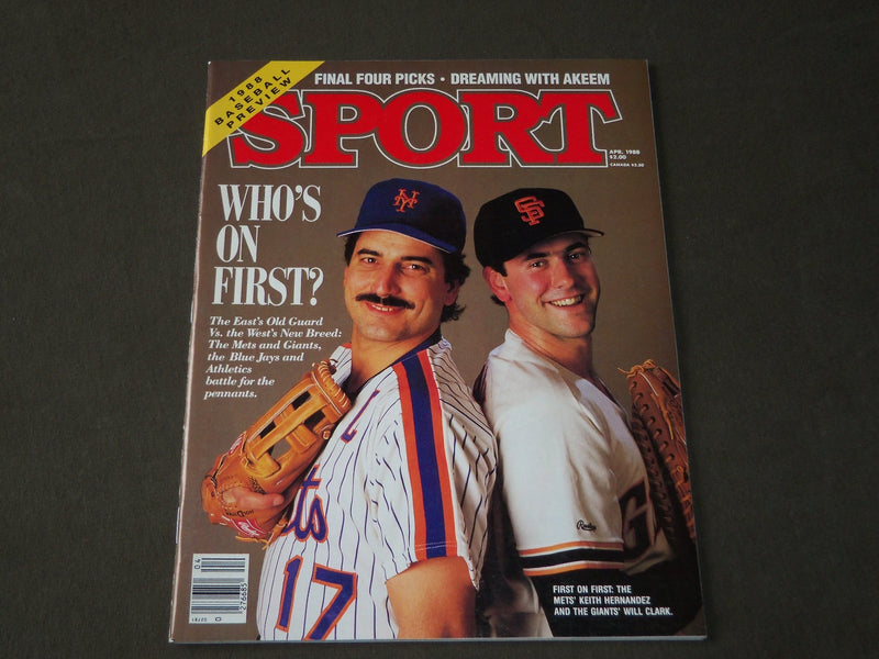 1988 APRIL SPORT MAGAZINE - KEITH HERNANDEZ & WILL CLARK COVER - CW 418