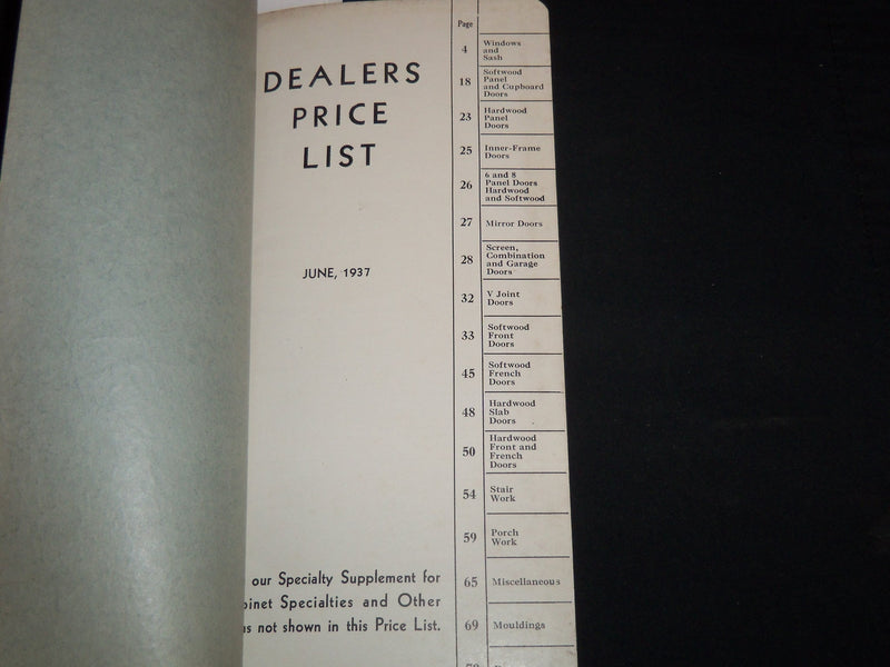 1937 COMMERCIAL SASH & DOOR CO. CATALOG - PITTSBURGH, PA - J 9121