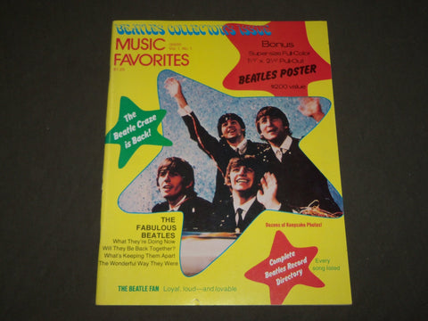 1977 FEBRUARY MUSIC FAVORITES MAGAZINE - VOLUME 1 NO. 1 - THE BEATLES - CW 63