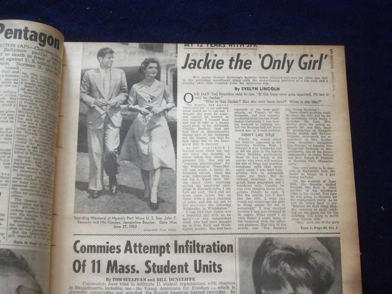 1965 NOV 3 BOSTON RECORD AMERICAN NEWSPAPER - MRS. HICKS TOPS ALL - NP 6317