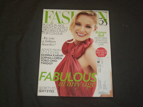 2012 MAY FASHION MAGAZINE - KRISTEN BELL COVER - B 1033