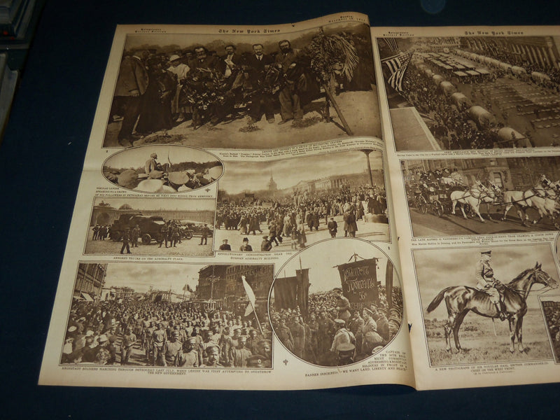 1917 NOVEMBER 18 NEW YORK TIMES ROTO PICTURE SECTION - LENINE & TROTZKY- NT 9374