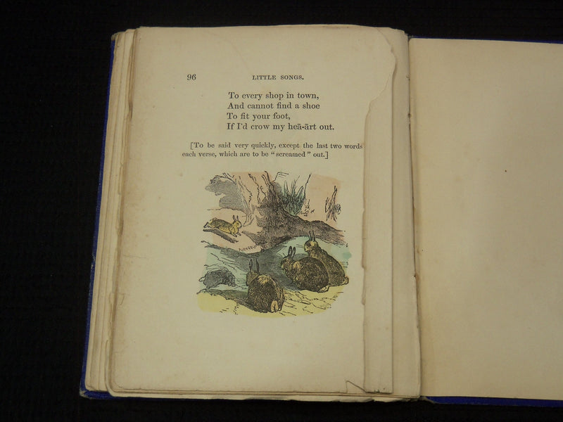 1856 LITTLE SONGS ILLUSTRATED BOOK BY MRS. FOLLEN - HARDCOVER - K 2199