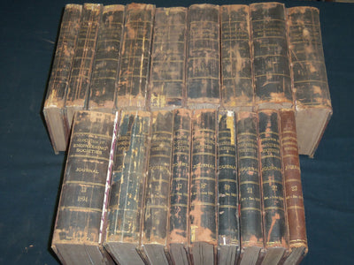1882-1899 ASSOCIATION OF ENGINEERING SOCIETIES BOUND VOLUMES LOT OF 18 - KD 2B