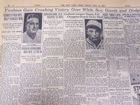 1934 MAY 11 NEW YORK TIMES - GEHRIG'S 4 HITS YANKS WIN - NT 4199