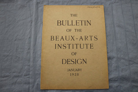 1928 JAN THE BULLETIN OF THE BEAUX-ARTS INSTITUTE OF DESIGN MAGAZINE - ST 5507U