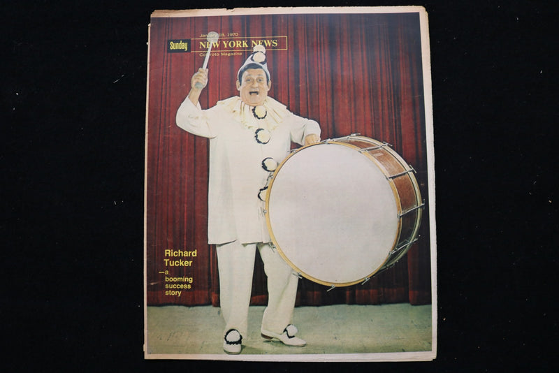 1970 JAN 18 SUNDAY NY NEWS COLOROTO MAGAZINE - RICHARD TUCKER COVER - E 25484