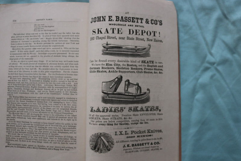 162-1863 YALE LITERARY MAGAZINE - LOT OF 2 - K 3284