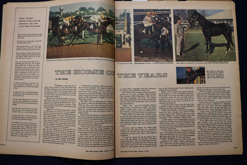 1965 MARCH 14 SUNDAY NEWS COLOROTO MAGAZINE - STEVE LAWRENCE - KELSO - E 23215