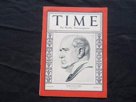 1927 MARCH 28 TIME MAGAZINE - CHARLES DANA GIBSON - T 116