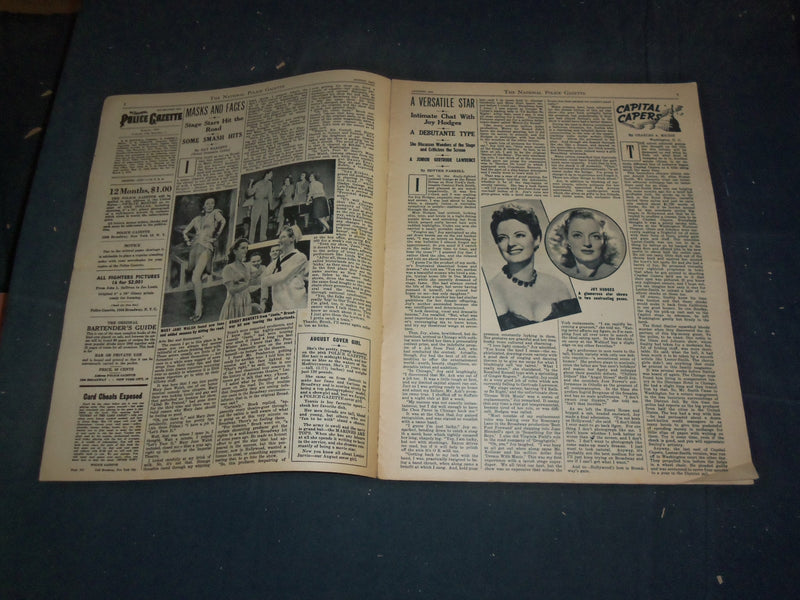 1944 AUGUST THE NATIONAL POLICE GAZETTE MAGAZINE - LOUISE JARVIS - B 5910