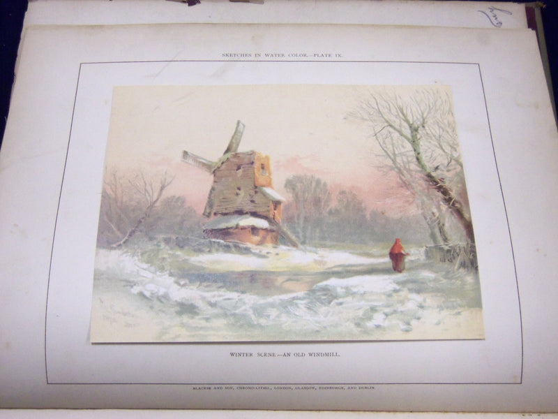 1886 SKETCHES IN WATER COLOR BY EMINENT ARTISTS VOLUME - COLOR PRINTS - KD 3556