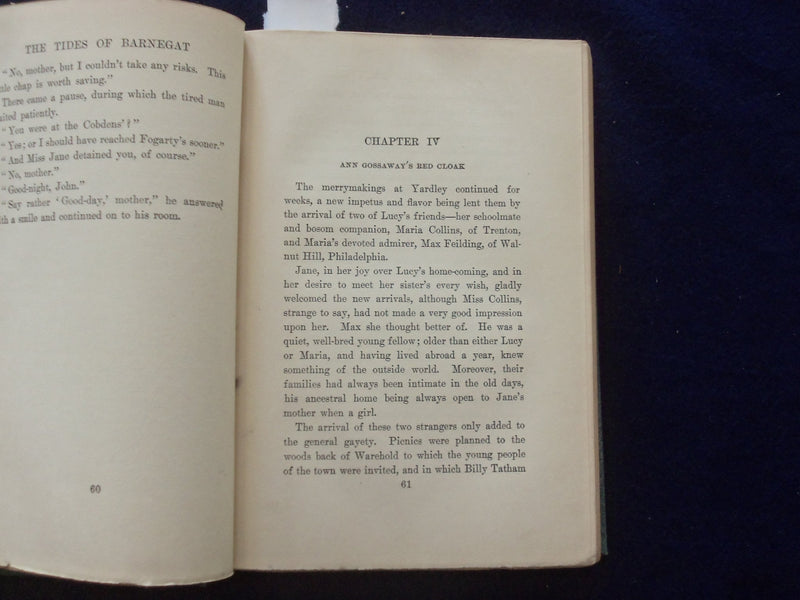 1912 THE TIDES OF BARNEGAT HARDCOVER BOOK BY F. HOPKINSON SMITH - KD 8423