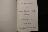 1920'S ITHACA SAVINGS BANK BOOK - ITHACA, NEW YORK - K 2205