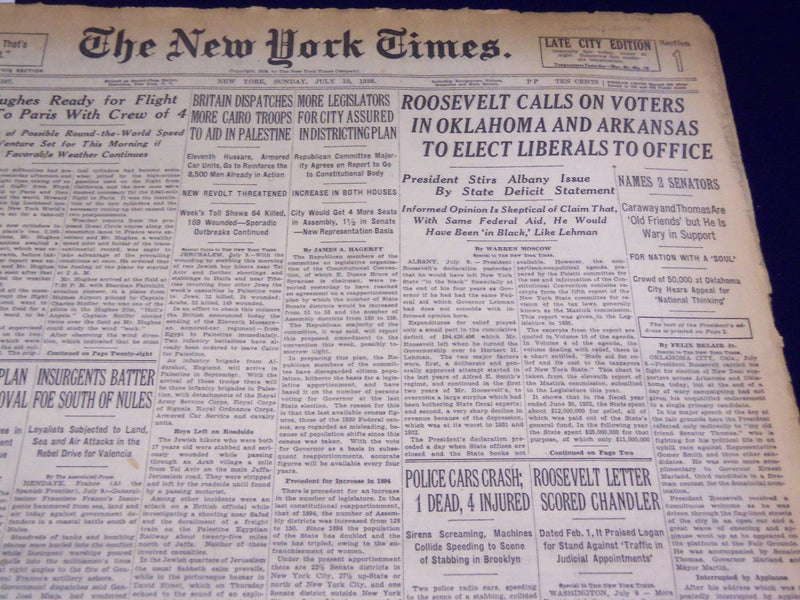 1938 JULY 10 NEW YORK TIMES - BENJAMIN CARDOZO DEAD AT 68 - NT 2390