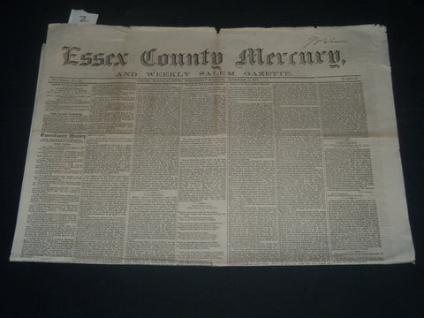 1871 NOVEMBER 8 ESSEX COUNTY MERCURY NEWSPAPER - ELECTION RESULTS - NP 3971