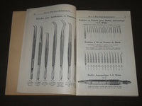1937 S. S. WHITE FOURNITURES DENTAIRES FRENCH CATALOGUE - NICE ILLUS. - FR 637