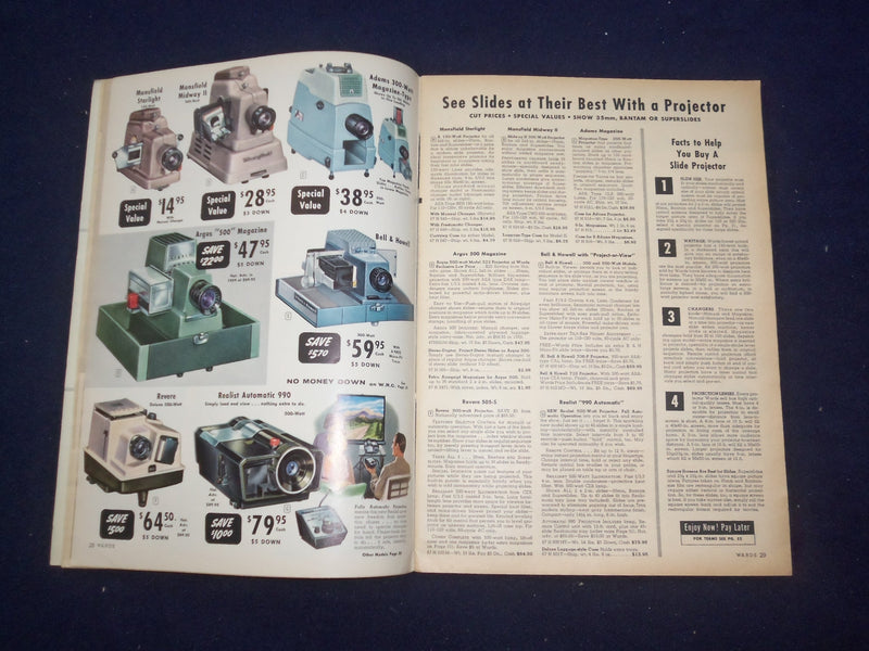 1960 MONTGOMERY WARD CAMERA BOOK CATALOG - SOFTCOVER - J 9310