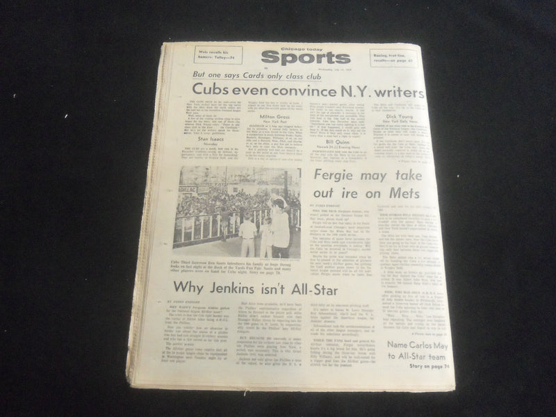 1969 JULY 16 CHICAGO AMERICAN TODAY NEWSPAPER- ASTRONAUTS OFF TO MOON! - NP 5842