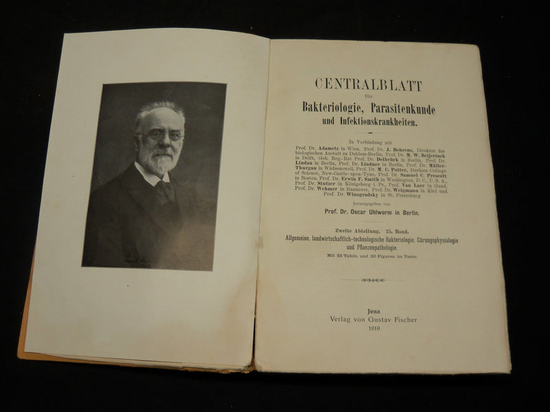 1895-1910 CENTRALBLATT FUR BAKTERIOLOGIE GERMAN VOLUMES LOT OF 19 - KD 21D