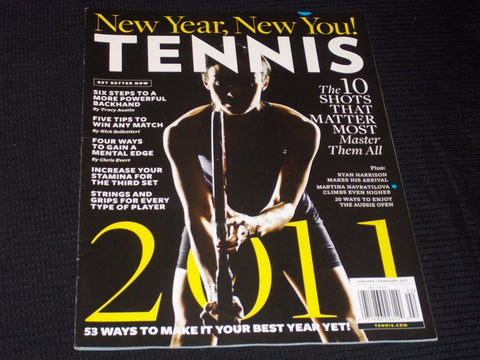2011 JANUARY TENNIS MAGAZINE - MASTER 10 SHOTS FRONT COVER - E 2295