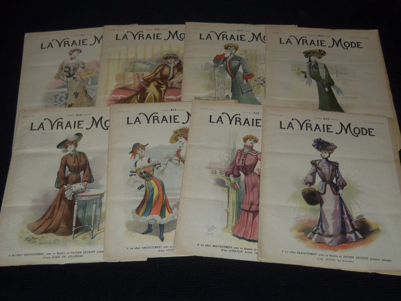 1903 LA VRAIE MODE FRENCH FASHION MAGAZINE LOT OF 45 ISSUES - O 3442E