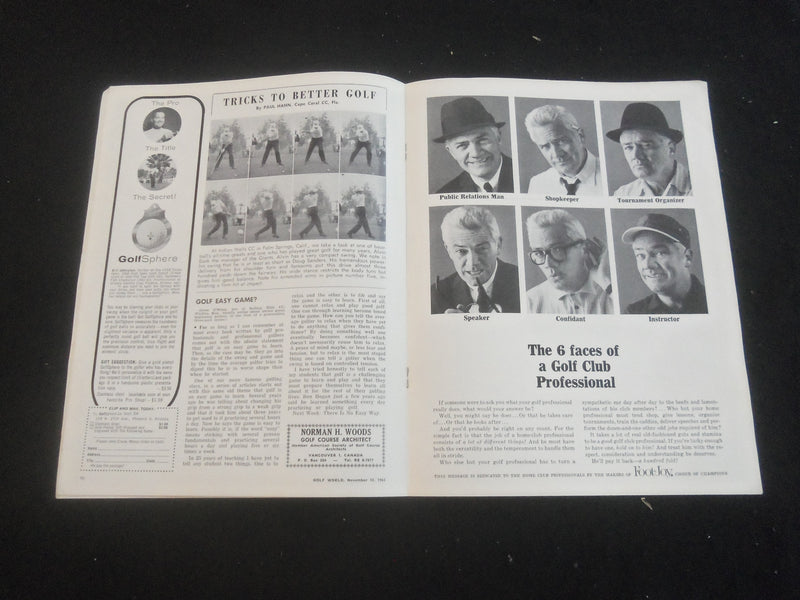 1963 NOVEMBER 15 GOLF WORLD MAGAZINE - B 4370S