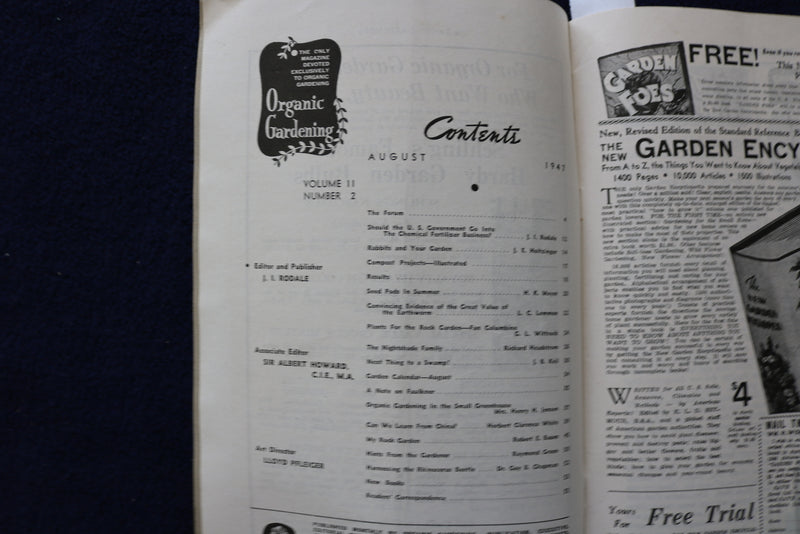 1947 ORGANIC GARDENING MAGAZINE - LOT OF 3 - K 1544
