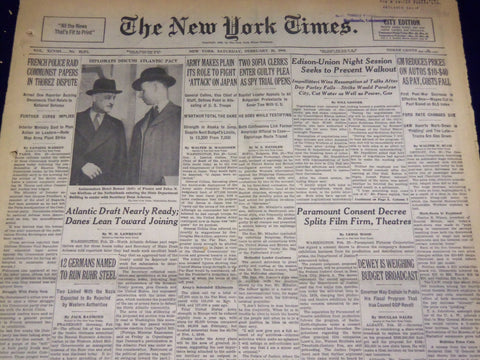 1949 FEBRUARY 26 NEW YORK TIMES - PARAMOUNT SPLITS FILM, THREATRES - NT 2995