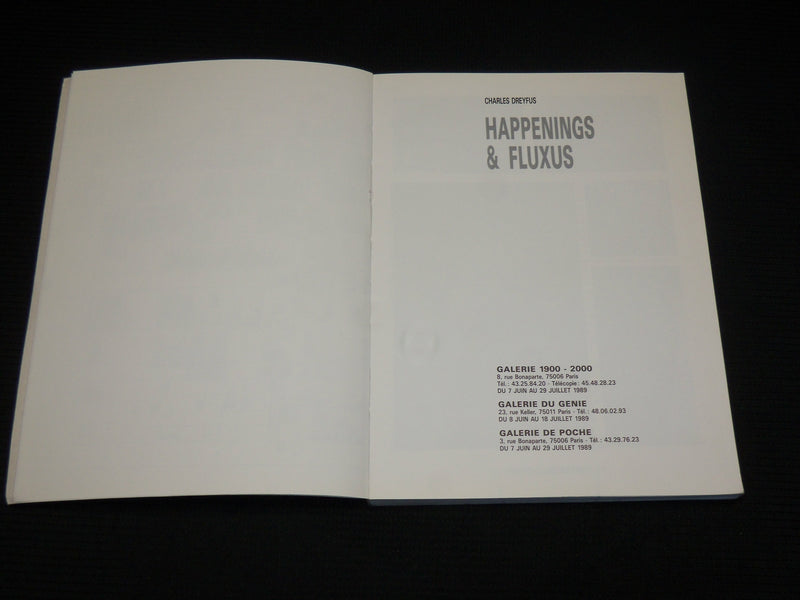 1989 HAPPENINGS & FLUXUS SOFTCOVER BOOK BY CHARLES DREYFUS - FRENCH - R 727C