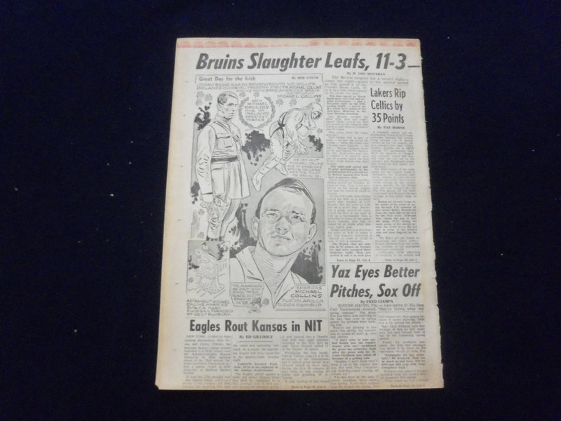 1969 MAR 17 BOSTON RECORD AMERICAN NEWSPAPER- 150 KILLED PLANE DISASTER -NP 6333