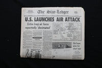 1991 JANUARY 17 THE STAR-LEDGER NEWSPAPER - U.S. LAUNCHES AIR ATTACK - NP 8925