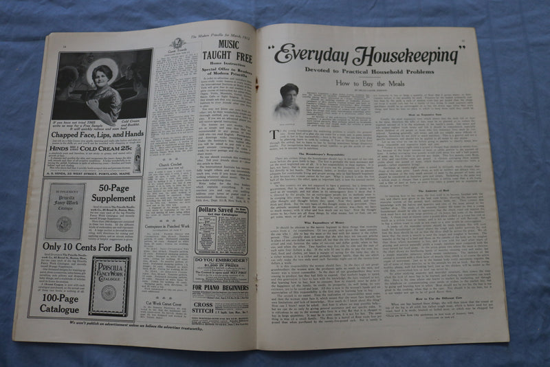 1912 MARCH THE MODERN PRISCILLA MAGAZINE -ILLUSTRATIONS, STORIES & ADS- SP 4782H