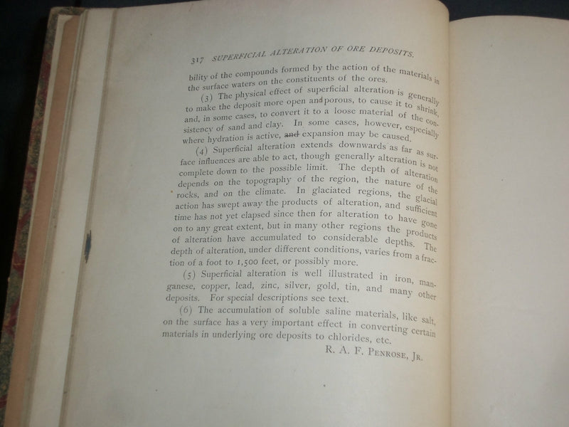 1894 THE SUPERFICIAL ALTERATION OF ORE DEPOSITS - J 4885
